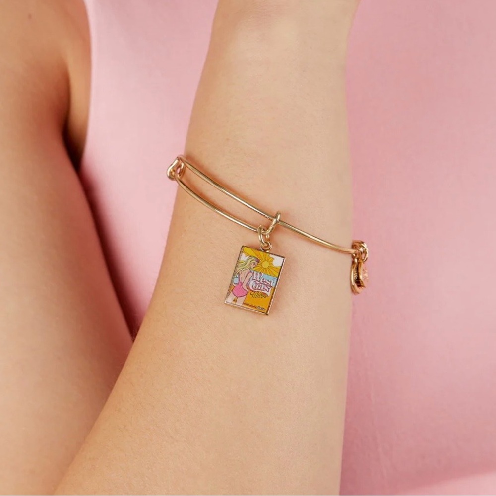 Alex and Ani Barbie Gold Charm Bangle - Picture 4 of 4
